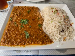 Dal with rice  at Le Penjab in Saint-malo