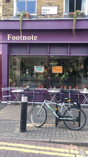 Outside Footnote  at Pea Shoot in East London
