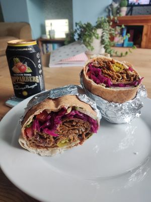 Seitan kebab at Seitan's Kebab in Manchester