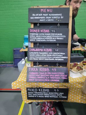Menu at Seitan's Kebab in Manchester
