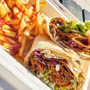 Meal Deal - Doner Kebab and Chips. at Seitan's Kebab in Manchester