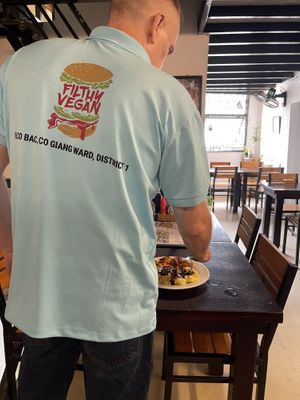 Advertising board 😂 at Filthy Vegan in Ho Chi Minh City