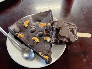 Chocolate ganache and half a magnum  at Filthy Vegan in Ho Chi Minh City