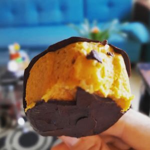 Vegan chocolate Orange Magnum. 60.000 Dong at Filthy Vegan in Ho Chi Minh City