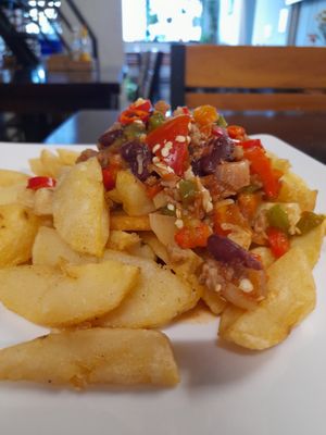 Loaded Fries with chilli non carne 😋 at Filthy Vegan in Ho Chi Minh City