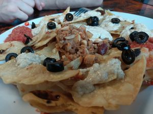 Nachos with vegan cheese and sour cream at Filthy Vegan in Ho Chi Minh City