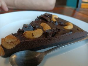 Chocolate ganache cake at Filthy Vegan in Ho Chi Minh City