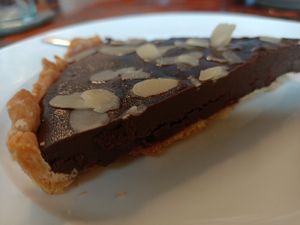 Chocolate and raspberry pie at Filthy Vegan in Ho Chi Minh City