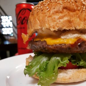 Spicy bean burger with cashew cheese at Filthy Vegan in Ho Chi Minh City