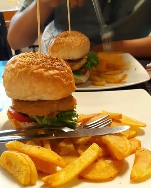 Vegan burgers at Filthy Vegan in Ho Chi Minh City
