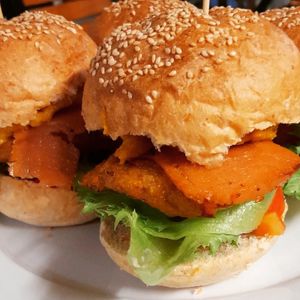 Vegan bacon cheese burger at Filthy Vegan in Ho Chi Minh City