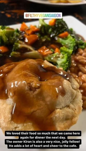 No chicken pie at Filthy Vegan in Ho Chi Minh City