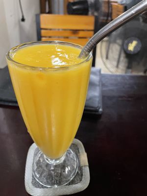 Mango shake with oat milk, 40,000 VND  at Filthy Vegan in Ho Chi Minh City