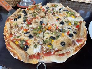 The smoking sausage pizza, 199,000 VND  at Filthy Vegan in Ho Chi Minh City