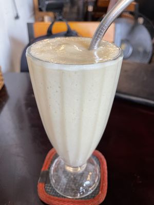 Banana shake with oat milk, 40,000 VND  at Filthy Vegan in Ho Chi Minh City