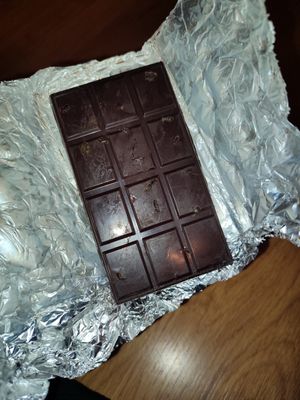 They sell a homemade raisin chocolate bar at Filthy Vegan in Ho Chi Minh City