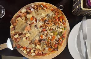 Half & half pizza   at Filthy Vegan in Ho Chi Minh City