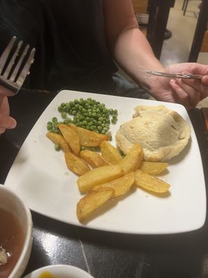 Forgot to take photo before starting, “chicken and mushroom pie” - very tasty although felt pastry could have been more cooked.   at Filthy Vegan in Ho Chi Minh City