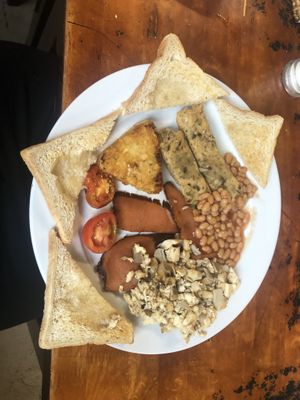 Full English Breakfast, exactly as it should be  at Filthy Vegan in Ho Chi Minh City