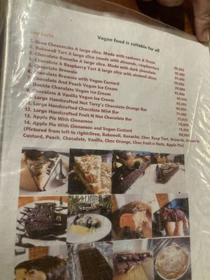 Desert menu!   at Filthy Vegan in Ho Chi Minh City