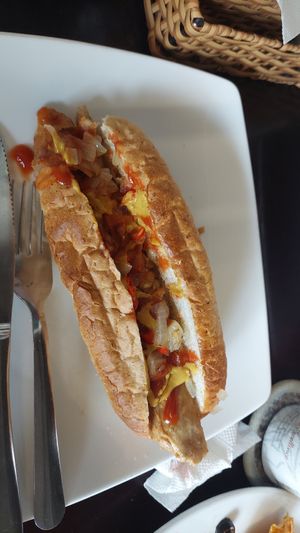 Spicy hot dog at Filthy Vegan in Ho Chi Minh City