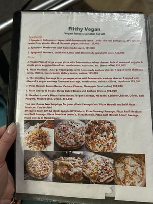 Menu  at Filthy Vegan in Ho Chi Minh City