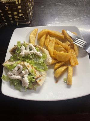 Kebab and chips   at Filthy Vegan in Ho Chi Minh City