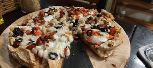 One of their pizzas at Filthy Vegan in Ho Chi Minh City