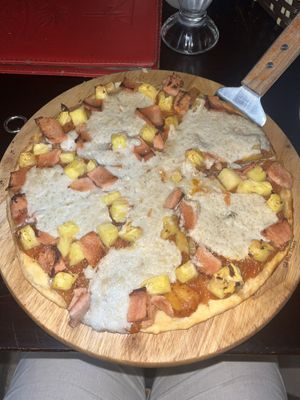 Hawaiian pizza  at Filthy Vegan in Ho Chi Minh City