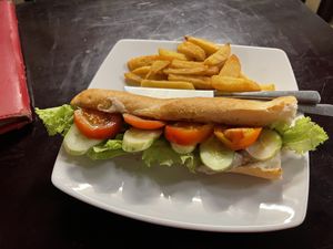 New cashew cheese baguette   at Filthy Vegan in Ho Chi Minh City