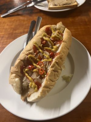 Spicy dog 🌶️   at Filthy Vegan in Ho Chi Minh City