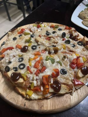 Smoky sausage pizza   at Filthy Vegan in Ho Chi Minh City
