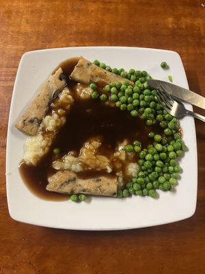 Bangers and mash  at Filthy Vegan in Ho Chi Minh City