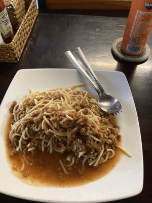 Spaghetti bolognaise   at Filthy Vegan in Ho Chi Minh City