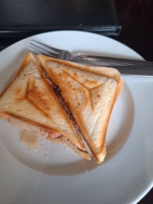 Cheese ham and sausage toastie at Filthy Vegan in Ho Chi Minh City
