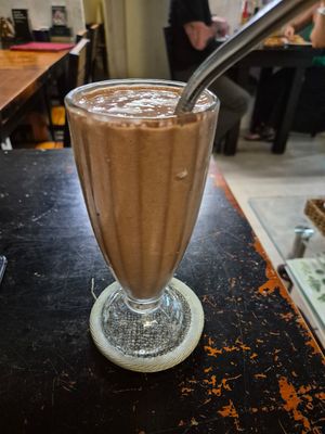 Banana chocolate shake (awesome, make sure you order this) at Filthy Vegan in Ho Chi Minh City
