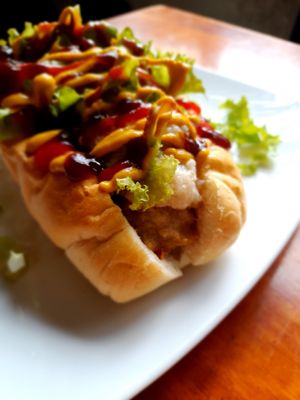 The Beast vegan hotdog at Filthy Vegan in Ho Chi Minh City