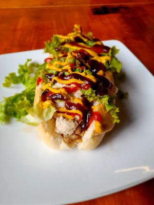 The Beast vegan hotdog 115,000 Dong at Filthy Vegan in Ho Chi Minh City