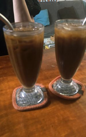 Iced coffees, with coconut and oatmilk at Filthy Vegan in Ho Chi Minh City