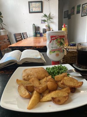 Fish and chips!  at Filthy Vegan in Ho Chi Minh City