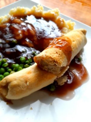 Vegan sausage roll at Filthy Vegan in Ho Chi Minh City
