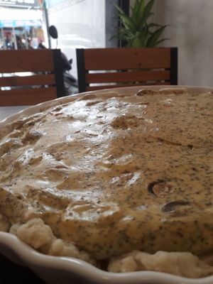 A weekly special. Vegan quiche at Filthy Vegan in Ho Chi Minh City