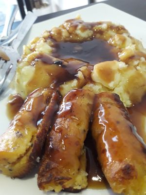 Vegan Bangers 'n' Mash at Filthy Vegan in Ho Chi Minh City