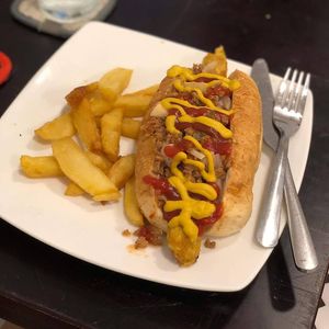 Mexican dog with fries at Filthy Vegan in Ho Chi Minh City