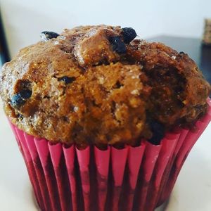 Banana and choc chip muffins are selling like hotcakes,, even though they aren't hotcakes. at Filthy Vegan in Ho Chi Minh City