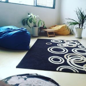 Bean bag lounge upstairs at Filthy Vegan in Ho Chi Minh City