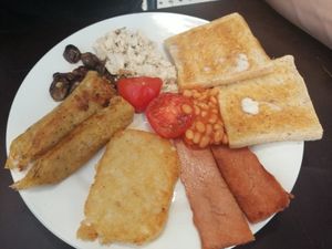 British breakfast at Filthy Vegan in Ho Chi Minh City