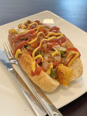 Mexican dog at Filthy Vegan in Ho Chi Minh City
