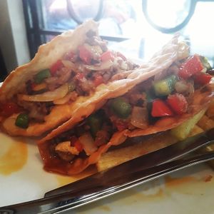 Vegan tacos. Using TVP at Filthy Vegan in Ho Chi Minh City