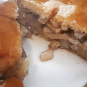 Vegan chicken and mushroom pie at Filthy Vegan in Ho Chi Minh City